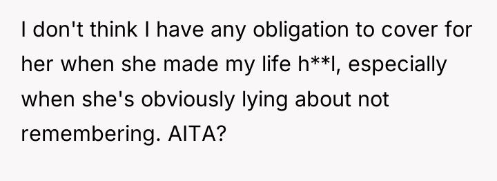I don't think I have any obligation to cover for...