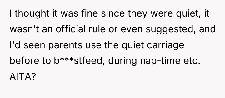 I thought it was fine since they were quiet, it...