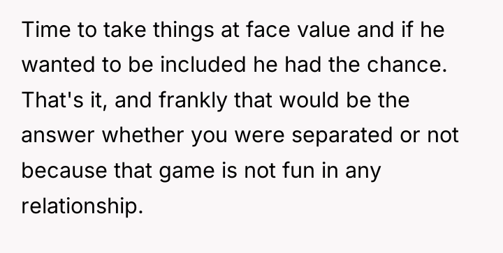 Time to take things at face value and if he...