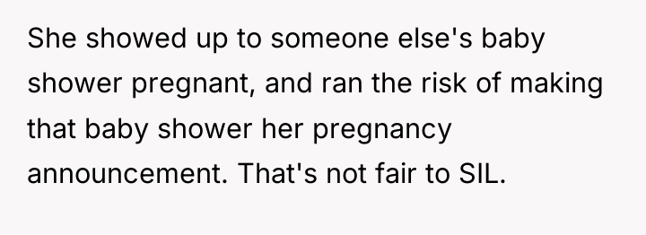 She showed up to someone else's baby shower pregnant, and...