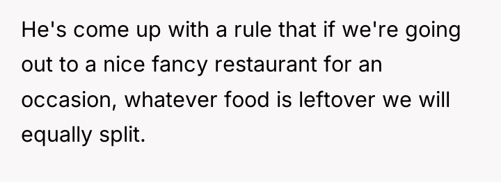 He's come up with a rule that if we're going...