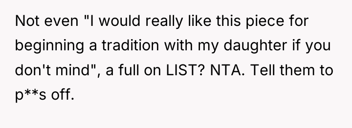 Not even "I would really like this piece for beginning...