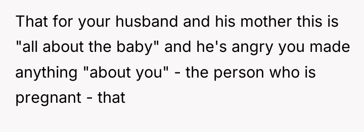 That for your husband and his mother this is "all...