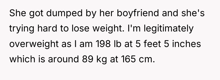 She got dumped by her boyfriend and she's trying hard...