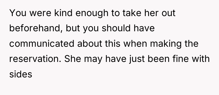 You were kind enough to take her out beforehand, but...