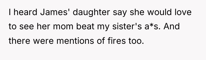 I heard James' daughter say she would love to see...