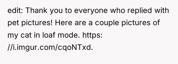 edit: Thank you to everyone who replied with pet pictures!...