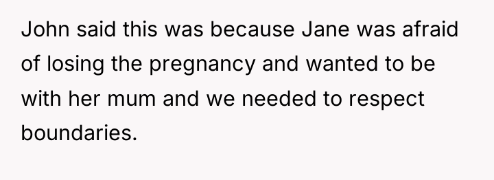 John said this was because Jane was afraid of losing...