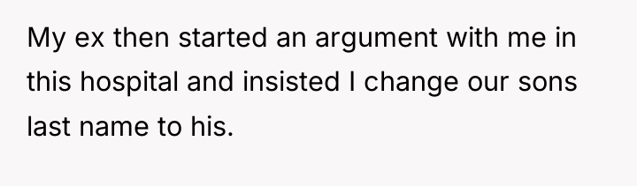 My ex then started an argument with me in this...