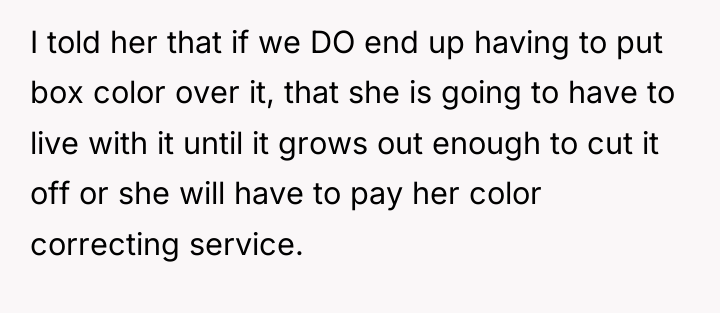 I told her that if we DO end up having...