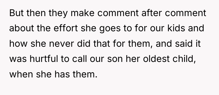 But then they make comment after comment about the effort...