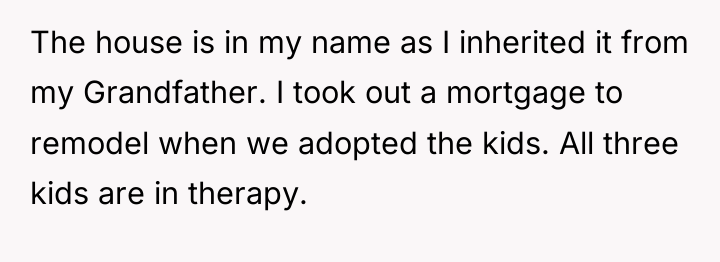 The house is in my name as I inherited it...