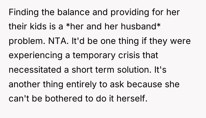 Finding the balance and providing for her their kids is...