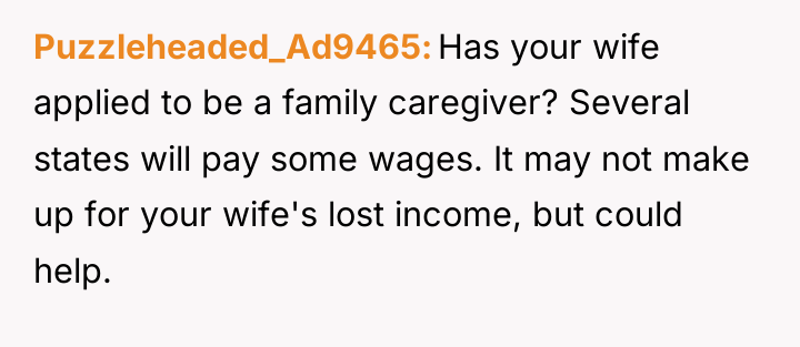 Puzzleheaded_Ad9465 Has your wife applied to be a family caregiver?...