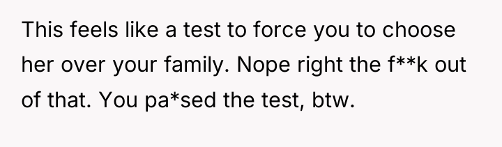 This feels like a test to force you to choose...