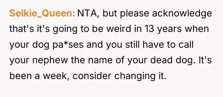 Selkie_Queen NTA, but please acknowledge that's it's going to be...
