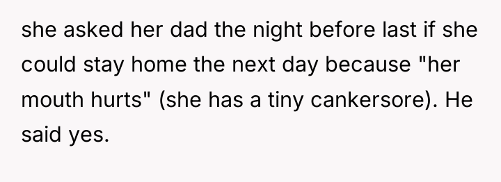 she asked her dad the night before last if she...