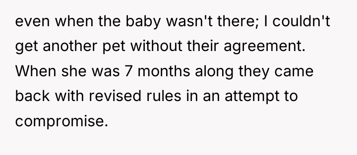 even when the baby wasn't there; I couldn't get another...