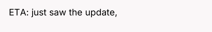 ETA: just saw the update,