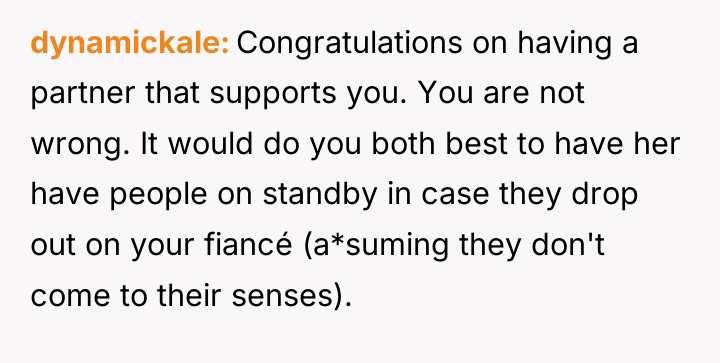 dynamickale Congratulations on having a partner that supports you. You...