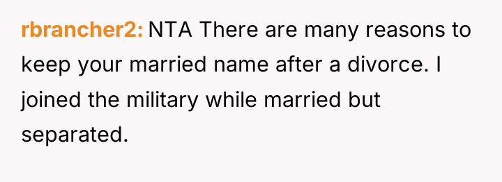 rbrancher2 NTA There are many reasons to keep your married...