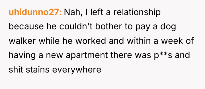 uhidunno27 Nah, I left a relationship because he couldn't bother...