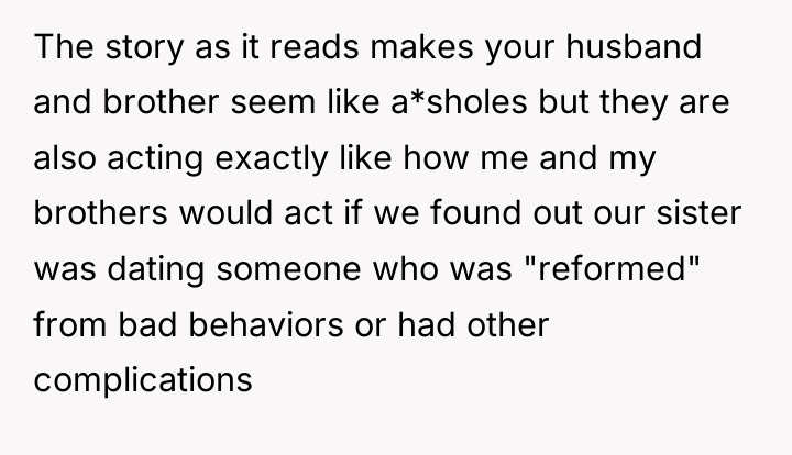 The story as it reads makes your husband and brother...