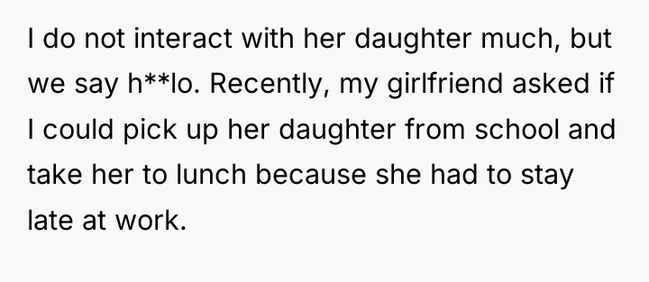 I do not interact with her daughter much, but we...