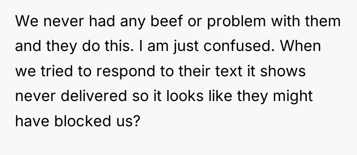 We never had any beef or problem with them and...