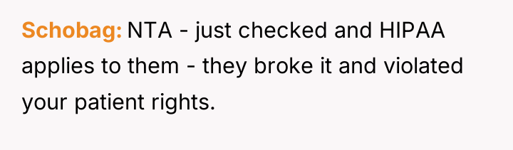 Schobag NTA - just checked and HIPAA applies to them...