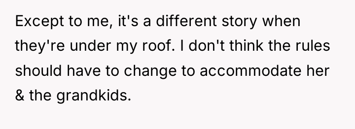 Except to me, it's a different story when they're under...
