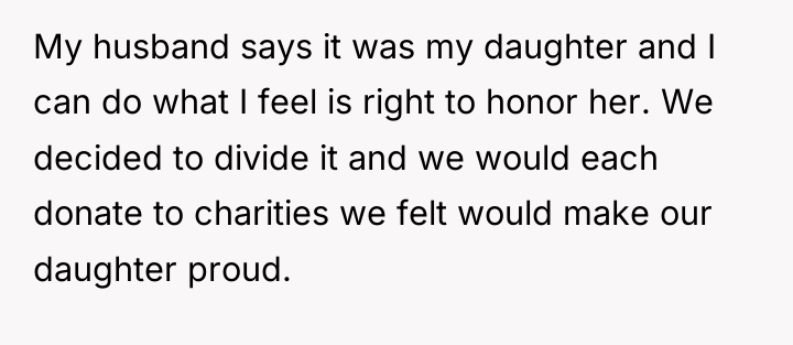 My husband says it was my daughter and I can...