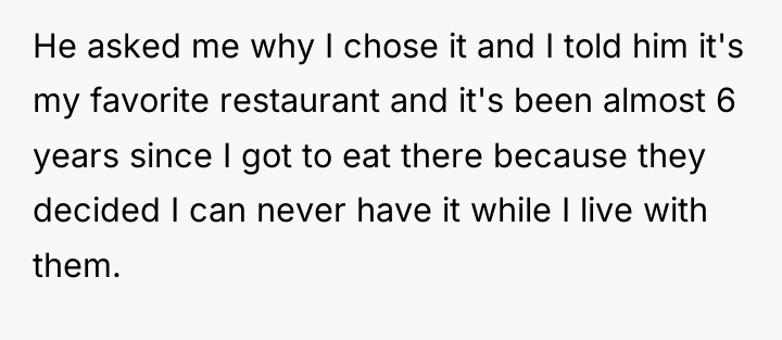 He asked me why I chose it and I told...