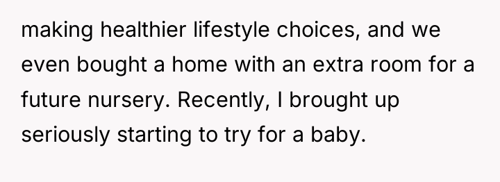 making healthier lifestyle choices, and we even bought a home...