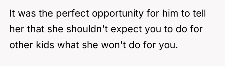 It was the perfect opportunity for him to tell her...