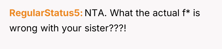 RegularStatus5 NTA. What the actual f* is wrong with your...