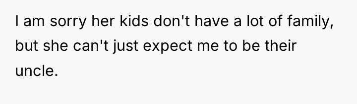 I am sorry her kids don't have a lot of...
