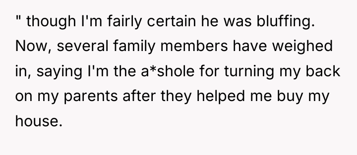 " though I'm fairly certain he was bluffing. Now, several...