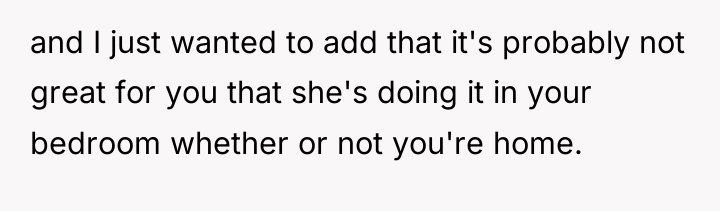 and I just wanted to add that it's probably not...