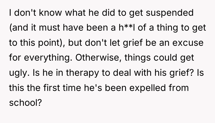 I don't know what he did to get suspended (and...
