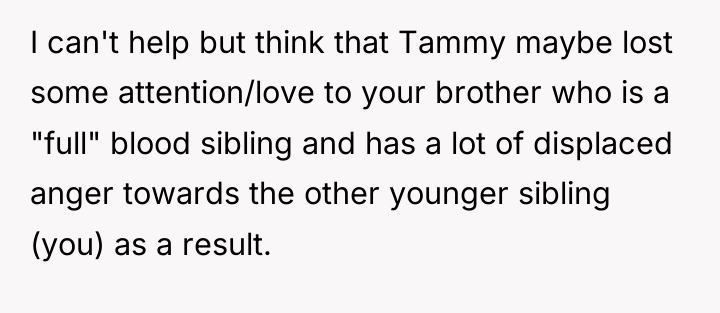 I can't help but think that Tammy maybe lost some...