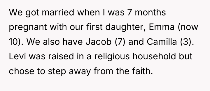 We got married when I was 7 months pregnant with...