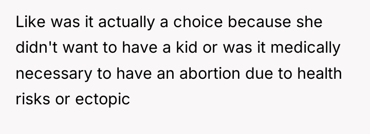 Like was it actually a choice because she didn't want...