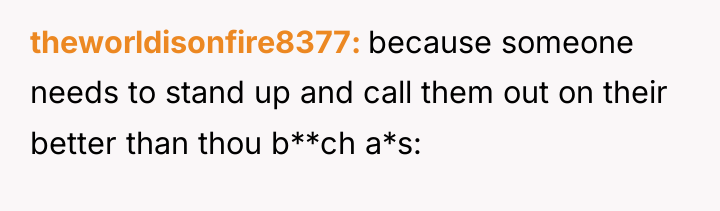 theworldisonfire8377 because someone needs to stand up and call them...