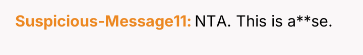 Suspicious-Message11 NTA. This is a**se.