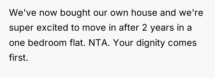We've now bought our own house and we're super excited...