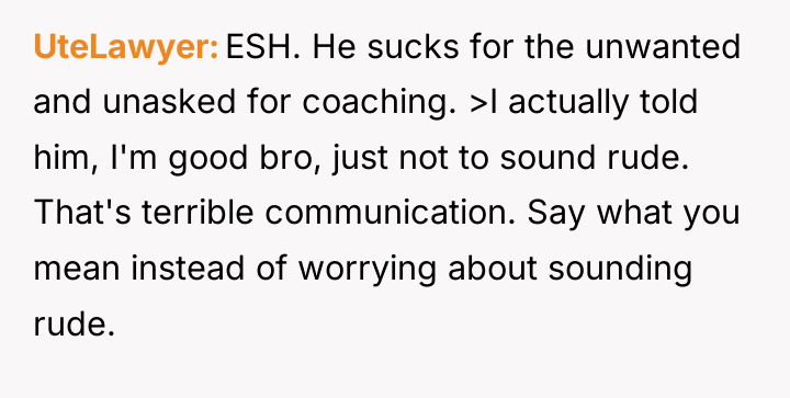 UteLawyer ESH. He sucks for the unwanted and unasked for...