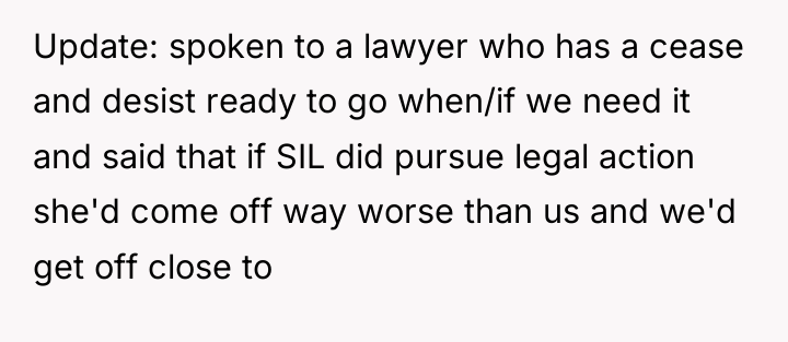 Update: spoken to a lawyer who has a cease and...
