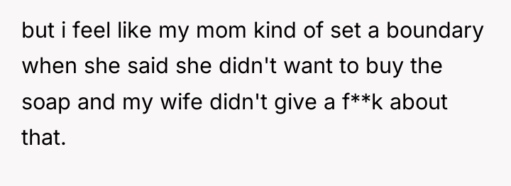 but i feel like my mom kind of set a...