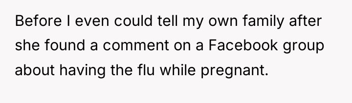Before I even could tell my own family after she...